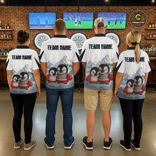 Load image into Gallery viewer, Boxing Fierce Penguin Duo Couple Women Darts 1/4-Zip Shirt Custom Funny Dart Team Jerseys NYN2357