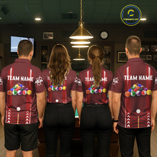 Load image into Gallery viewer, Personalized Red Ball Billiard  Polo &amp; 1/4 Zip Shirt For Women Custom Pool Team Shirt Billiard Jersey NYN2981