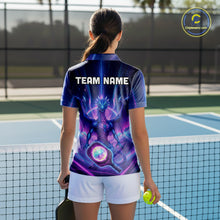 Load image into Gallery viewer, Custom Holographic Dragon Women Pickleball Jerseys Rainbow Pickleball Paddle League Shirts NYN2131