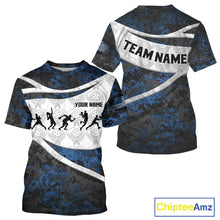 Load image into Gallery viewer, Custom Blue Digital Camo Pickleball League Jerseys For Men Pickleball Paddle Shirts NYN2154
