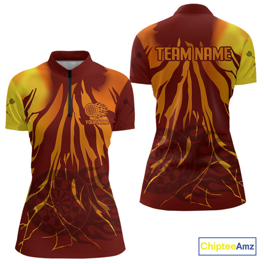 Flame Dartboards Custom Colorful Dart Shirt For Women, Dart Team Jerseys NYN0232