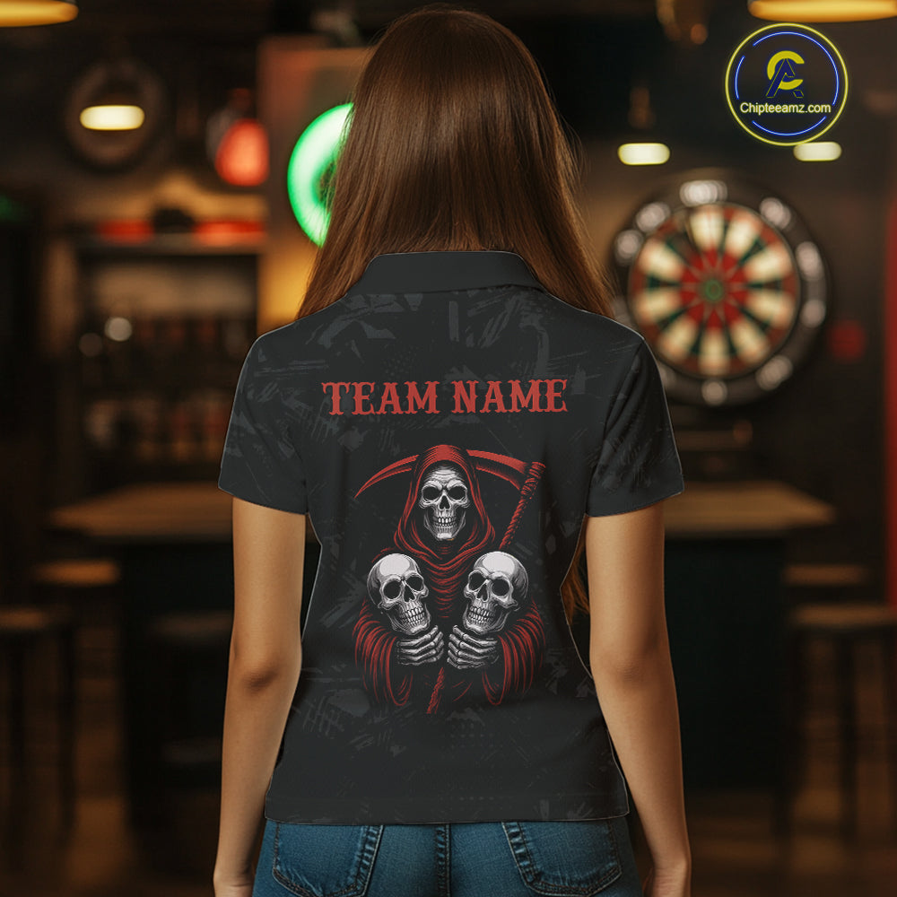 Custom Colorful Bulldog Funny Dart Quarter-Zip Team Shirts For Women Bulldog Dart League Jerseys NYN2181