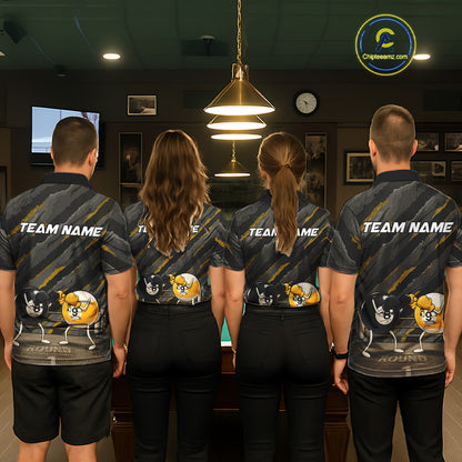 Custom Boxing 8 Ball & 9 Ball Billiard Shirt For Women Funny Pool Billiard Team Jersey | Yellow NYN3883