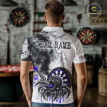 Load image into Gallery viewer, Personalized Dripping Black And Purple Spider Dart Polo Shirts For Men, Custom Dart Jerseys NYN2117