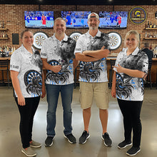 Load image into Gallery viewer, Personalized Dripping Black And Blue Spider Dart Polo Shirts For Men, Custom Dart Jerseys NYN2118