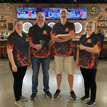Load image into Gallery viewer, Personalized Grim Reaper Red Flames Smoke Dartboard Darts Shirts For Women Dart Team Jerseys NYN2803