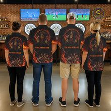 Load image into Gallery viewer, Personalized Grim Reaper Red Flames Smoke Dartboard Darts Shirts For Women Dart Team Jerseys NYN2803