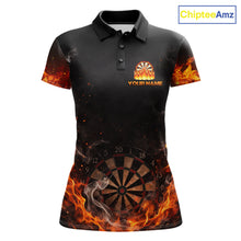 Load image into Gallery viewer, Personalized Grim Reaper Red Flames Smoke Dartboard Darts Shirts For Women Dart Team Jerseys NYN2803