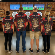 Load image into Gallery viewer, Black And Red Splatter Paint Dartboard Custom Funny Cat Darts Shirt For Men Outfits Darts Jersey NYN3038