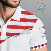 Load image into Gallery viewer, Mens US Flag Golf Shirts Patriotic Golf Jersey Custom Red And Blue Golf Polo Clothes, Golf Gifts NYN3054