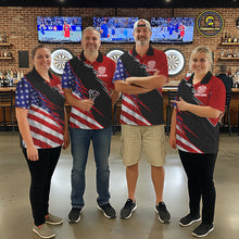 Load image into Gallery viewer, Personalized American Flag Darts Shirt For Women Custom Patriotic US Darts Team Jersey NYN2840