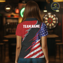 Load image into Gallery viewer, Personalized American Flag Darts Shirt For Women Custom Patriotic US Darts Team Jersey NYN2840