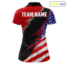Load image into Gallery viewer, Personalized American Flag Darts Shirt For Women Custom Patriotic US Darts Team Jersey NYN2840