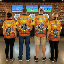 Load image into Gallery viewer, Men Women dart team wearing Beer and Dartboard Desert personalized dart uniforms for competition