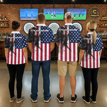 Load image into Gallery viewer, Personalized American Flag Black Splatter Dart 1/4-Zip Shirts For Men Custom Dart Team Jerseys NYN2711