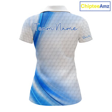 Load image into Gallery viewer, Personalized Blue-Light Twinkle Golf Polo Shirt For Women Custom White Pattern Golf Team Clothes NYN2871