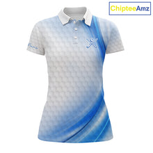 Load image into Gallery viewer, Personalized Blue-Light Twinkle Golf Polo Shirt For Women Custom White Pattern Golf Team Clothes NYN2871