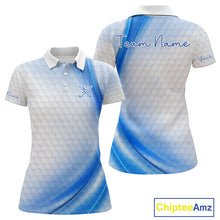Load image into Gallery viewer, Personalized Blue-Light Twinkle Golf Polo Shirt For Women Custom White Pattern Golf Team Clothes NYN2871