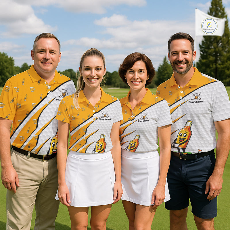 Funny Mens Golf Polo Team Shirt Personalized Cheer Beer Clothing Golf Tops For Golfers NYN3260
