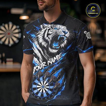 Custom Blue Claws Tiger Dart Shirts For Men Thunder Tiger Dart Team Shirt Darter Clothing Outfits NYN2887