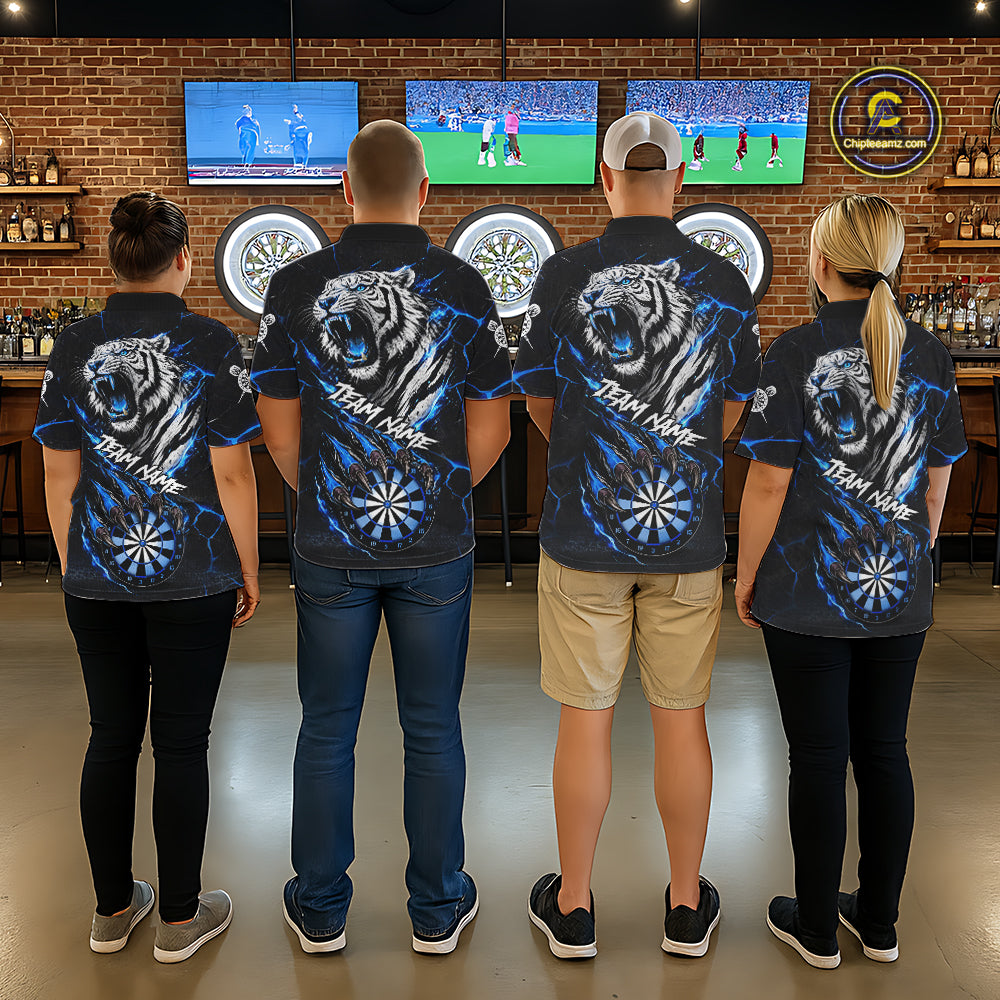 Custom Blue Claws Tiger Dart Shirts For Men Thunder Tiger Dart Team Shirt Darter Clothing Outfits NYN2887