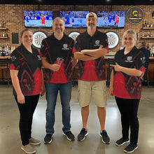Load image into Gallery viewer, Personalized Blue Dartboard &amp; Arrow Darts Polo &amp; 1/4-Zip Shirt For Women Dart Team Jerseys NYN2945