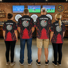Load image into Gallery viewer, Personalized Blue Dartboard &amp; Arrow Darts Polo &amp; 1/4-Zip Shirt For Women Dart Team Jerseys NYN2945