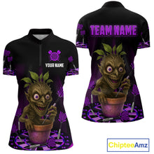 Load image into Gallery viewer, Plant Mage With Purple Darts Women's Funny Darts Shirt - Custom Name For Players NYN0511