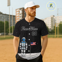 Load image into Gallery viewer, Custom Astronaut Baseball Shirt For Men Youth Astronaut Authentic Baseball Jersey NYN1379