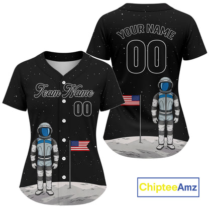 Custom Astronaut Baseball Shirt For Women Youth Astronaut Authentic Baseball Jersey NYN1379