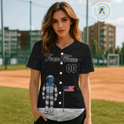 Custom Astronaut Baseball Shirt For Women Youth Astronaut Authentic Baseball Jersey NYN1379