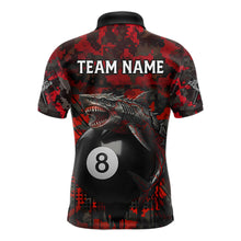 Load image into Gallery viewer, Horror Shark Play Pool 8 Ball Men's Billiard Team Shirt Custom Red Camouflage Billiard Attire NYN2499