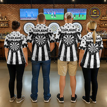 Load image into Gallery viewer, Black White Heart Broken Dartboard Women Darts Valentine Shirt Custom Dart 1/4-Zip Couple Gifts NYN2543