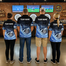 Load image into Gallery viewer, Personalized Funny Shark Waving Blue Dartboard Men Darts Polo Shirt Custom Darts Team Jerseys NYN2583