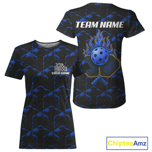 Custom Colorful Grunge Pickleball T-Shirt For Women Yellow Pickleball Ball Jersey NYN1349