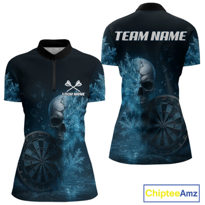 Personalized Icy Skull Dart Shirt Custom Dartboard Team Dart Jerseys For Women NYN1216