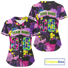 Load image into Gallery viewer, 90S Retro Baseball Jersey For Women Custom Hiphop Button Down Baseball Shirt For Party NYN0858