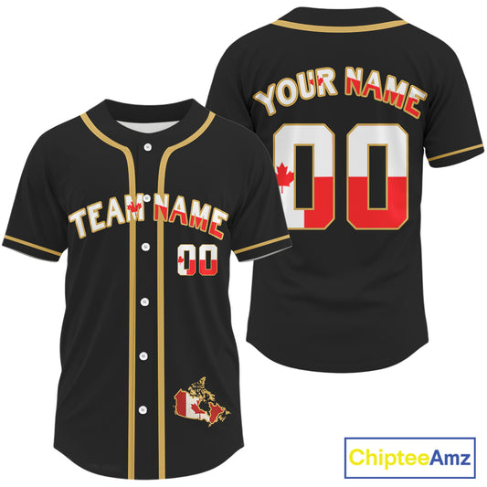 Custom Canada Flag Patriotic Baseball Jersey For Men Youth Baseball Patriotic Shirt NYN0892