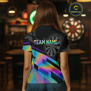Custom Dartboard Holographic Dart Shirt For Women Outfit Polo Dart Team Jersey NYN1335