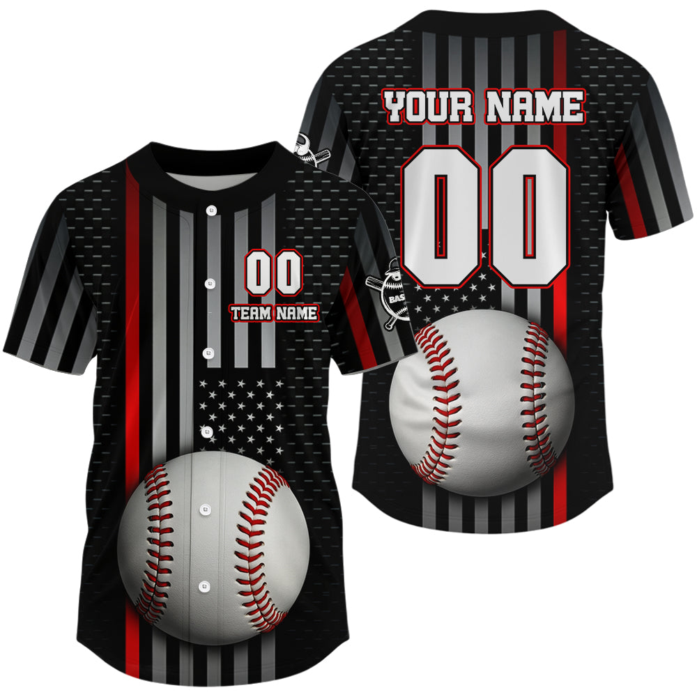 Custom Men's Baseball Jersey Personalized Patriotic Baseball, Baseball Shirt For Newborn NYN1114