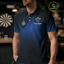 Load image into Gallery viewer, Lightning Dartboard Men's Darts Polo Shirt Custom Name For Players - Darts Jersey NYN0734
