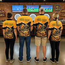 Load image into Gallery viewer, Custom Funny Skeleton Play Dart And Beer Dartboard Women Polo Shirt Personalized Dart Team Jerseys NYN2773