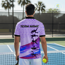 Load image into Gallery viewer, Custom Brush Purple Pickleball League Jerseys Pickleball Paddle League Shirts For Men NYN2134