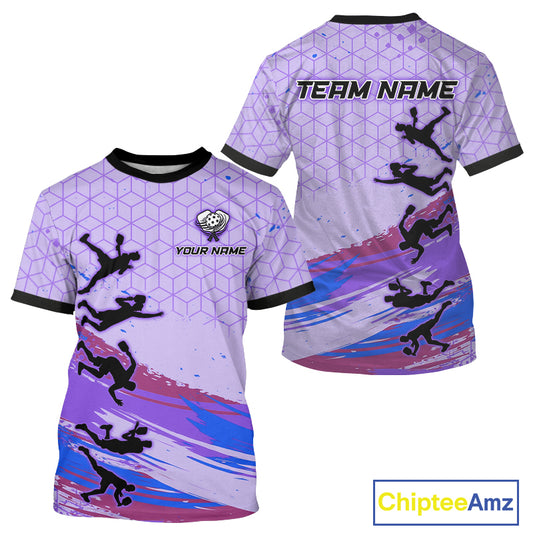 Custom Brush Purple Pickleball League Jerseys Pickleball Paddle League Shirts For Women NYN2134