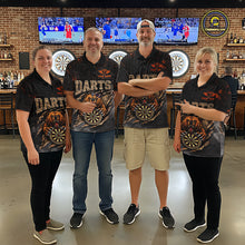 Load image into Gallery viewer, Personalized Funny Bear Grunge Camouflage Darts Polo &amp; 1/4-Zip Shirts For Women Dart Team Jerseys NYN2814