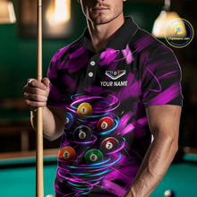 Load image into Gallery viewer, Male pool player wearing Neon Pink Light billiard ball jersey during billiards tournament and league competition