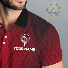 Load image into Gallery viewer, White And Red Geometric Golf Polo Golf Shirts For Men Personalized Golf Team Attire NYN3249
