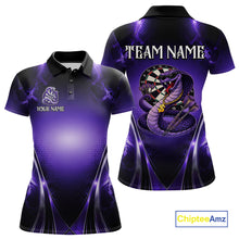 Load image into Gallery viewer, Custom Light Purple Cobra Darts Women Polo &amp; 1/4-Zip Dart Shirt Funny Rich Cobra Outfit Dart Jerseys NYN2902