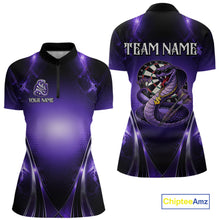 Load image into Gallery viewer, Custom Light Purple Cobra Darts Women Polo &amp; 1/4-Zip Dart Shirt Funny Rich Cobra Outfit Dart Jerseys NYN2902