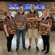 Load image into Gallery viewer, Funny Dartboard Smoking Women Darts Team Shirt Personalized Graffiti Dart Polo Jerseys NYN2554